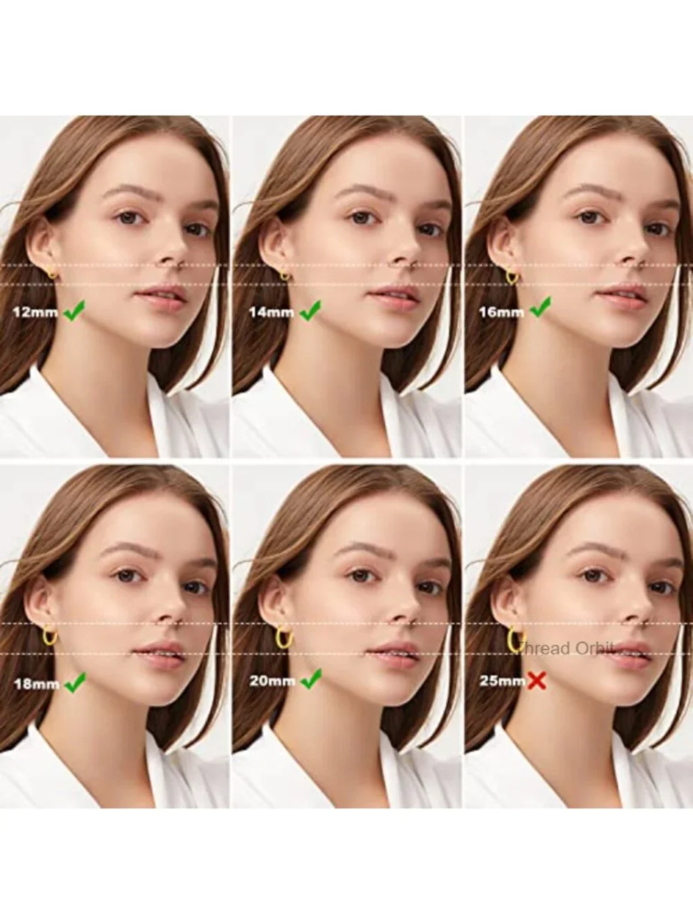 316L Surgical Stainless Steel Huggie Hoop Earrings Set - Hypoallergenic